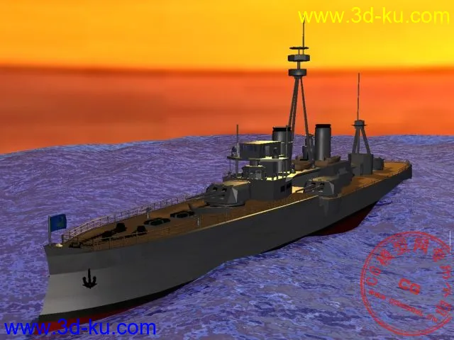 [半原创]一艘仿无畏号的二级战列舰！模型的图片2