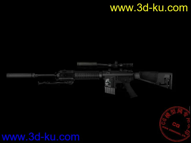 MK11突击步枪，带游戏贴图模型的图片2