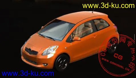 亮丽车模渲染----Toyota-Yaris（附带模型贴图）的图片1