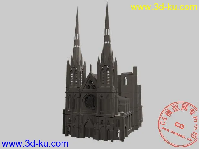 克萊蒙特大教堂  哥特素模模型的图片1