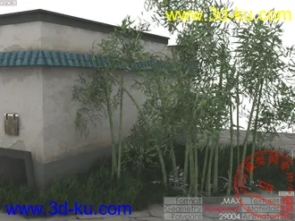 3D打印模型夏日竹林 农村小景的图片