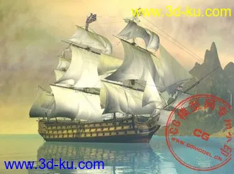 3D打印模型高精细节3D船模"胜利"号的图片