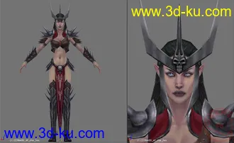 3D打印模型Warhammer Female Dark Elf的图片