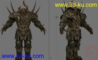 3D打印模型Warhammer Chosen Warrior - Male character thread战锤-男的图片