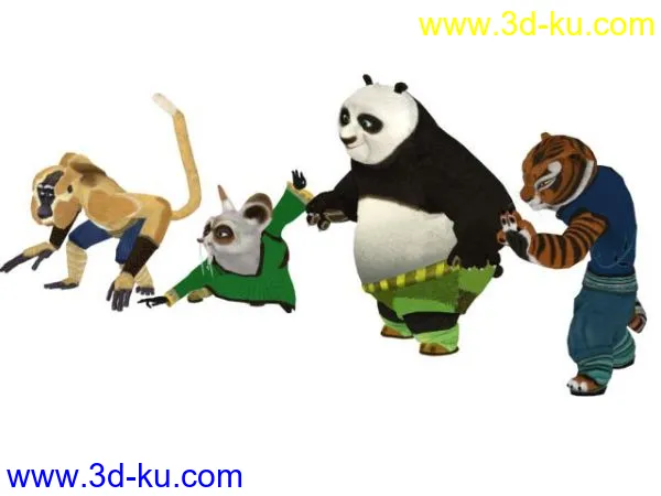 功夫熊猫几个主角模型的图片1