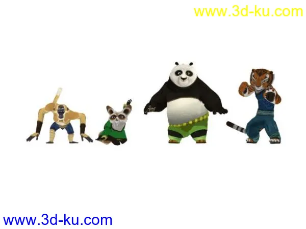 功夫熊猫几个主角模型的图片2