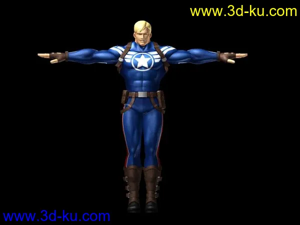 X360：漫画英雄VS Capcom 3@美国队长模型的图片2