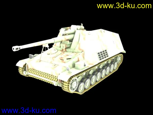 二战系列-max格式德国trzmie炮车模型的图片1