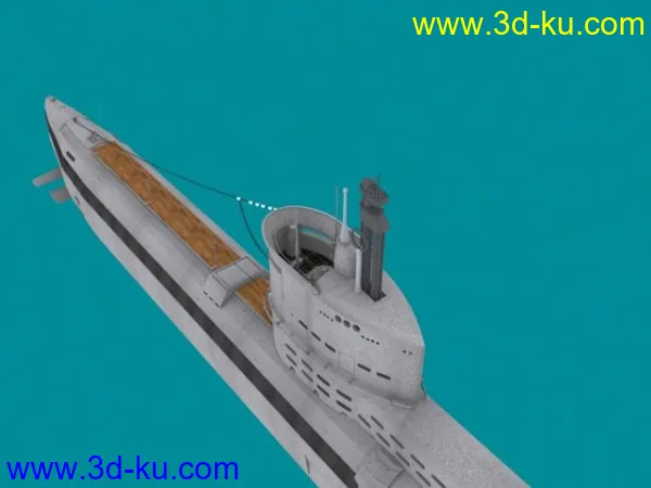 二战系列 max格式德国潜艇U-Boat Type XXIII模型的图片1