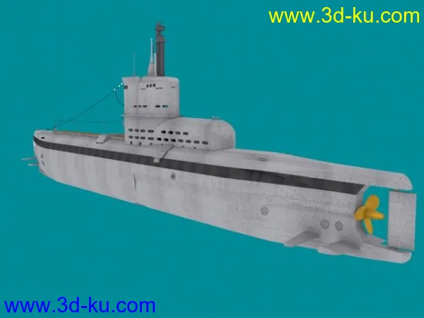 二战系列 max格式德国潜艇U-Boat Type XXIII模型的图片2