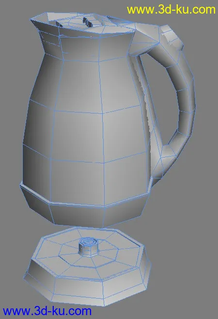 我的小壶壶，纯四边面模型的图片3