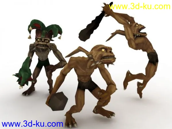 3D模型怪物游戏人物一个，野蛮怪兽，下载后开始战斗！的图片1