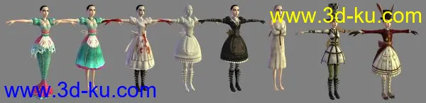 爱丽丝疯狂回归，再发六套半服装…………模型的图片2