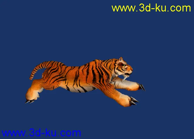 老虎模型，带贴图绑定的图片2