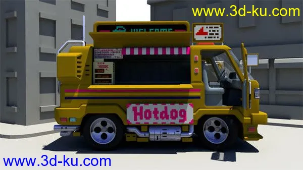 成龙电影中的餐车模（ma&mb格式带贴图和材质模型的图片5