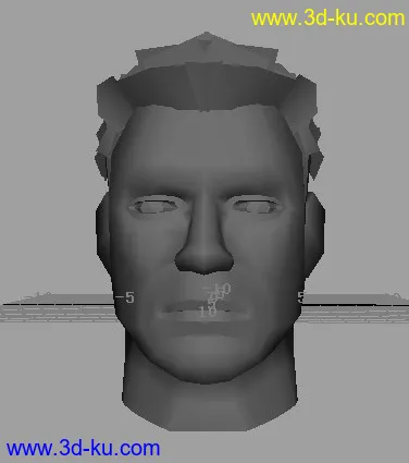 maya游戏人头模型的图片1