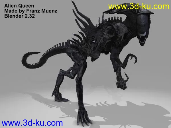 Battle Alien怪物雕塑模型的图片1