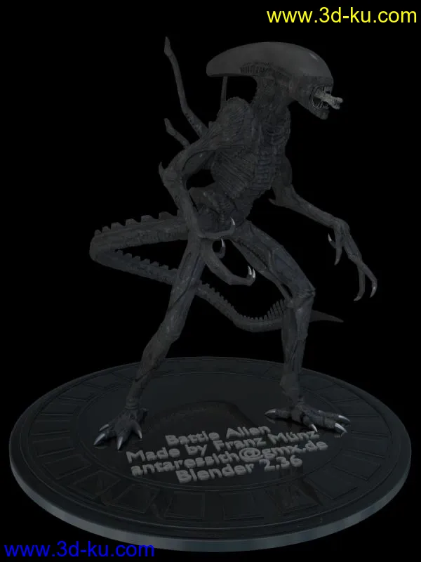 Battle Alien怪物雕塑模型的图片2