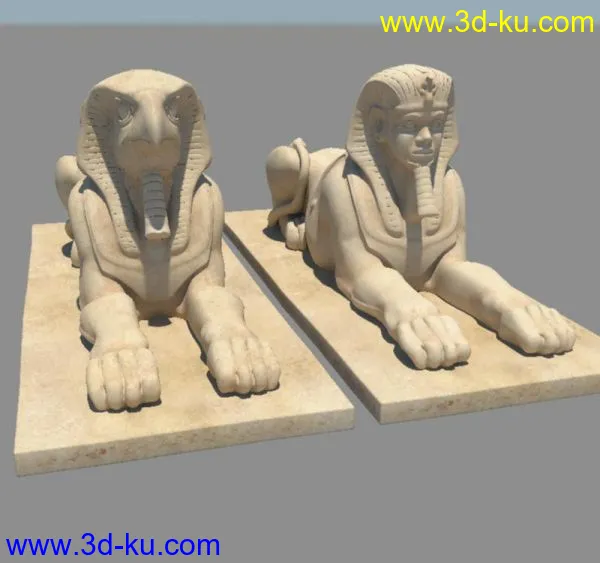 【超华丽壮观！！】埃及雕像大全集（含全部材质+高精贴图）模型的图片3