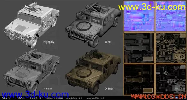 zcsdaczww新作品：一个被反复制作的题材—美国陆军HMMWV模型的图片2