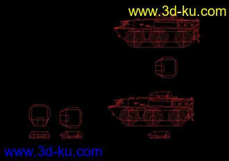 3D打印模型PLA 的AFT09反坦克导弹发射车--原创的图片