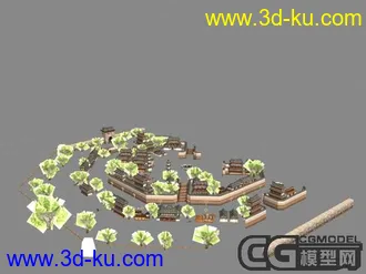 3D打印模型网络游戏“墨香”古代城市场景的图片