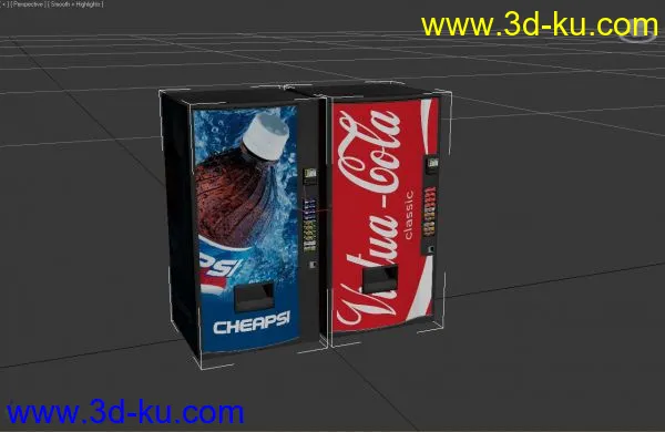 自动售货机 vending machine (fbx,obj,max)模型的图片1