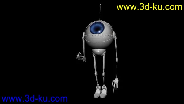 大眼机器人maya模型制作的图片1
