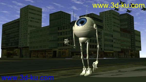大眼机器人maya模型制作的图片2