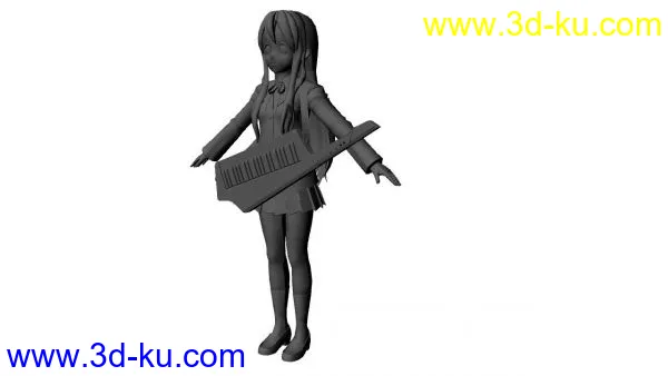 手风琴卡通女孩模型的图片2