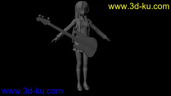 吉他卡通女孩模型的图片4