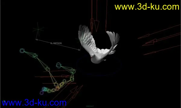 和平鸽 绑定骨骼 已K动画模型的图片2