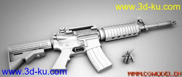 M4A1 MAYA枪模型的图片1