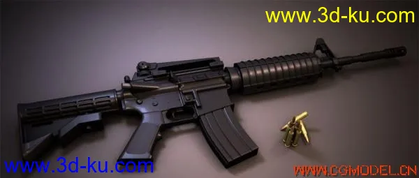 M4A1 MAYA枪模型的图片2