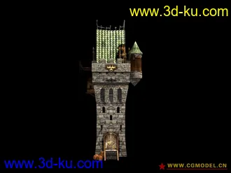 3D打印模型自己做的战锤炮塔（带原画内含法线等通道贴图）的图片