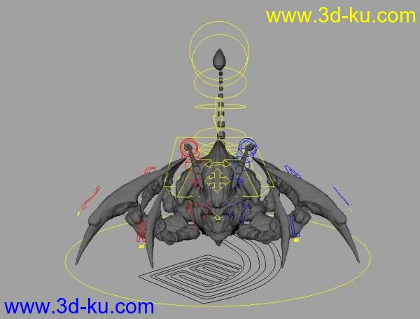 一直绑定的绝对完美的蜘蛛怪兽,高低模切换模型的图片3