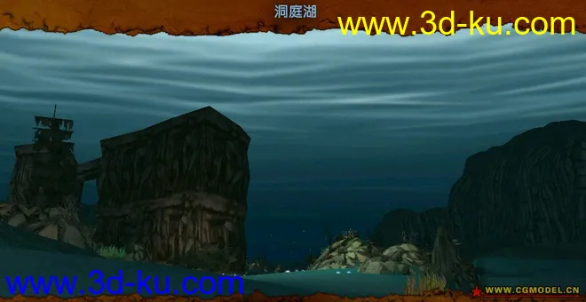 墨香场景系列之洞庭湖模型的图片4