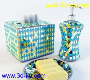 卫浴组件（之三）牙刷、香皂、洗手液器具模型的图片1