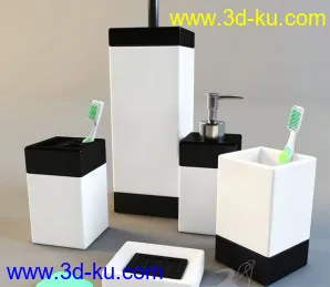 卫浴组件（之五）牙刷、香皂、洗手液器具模型的图片1