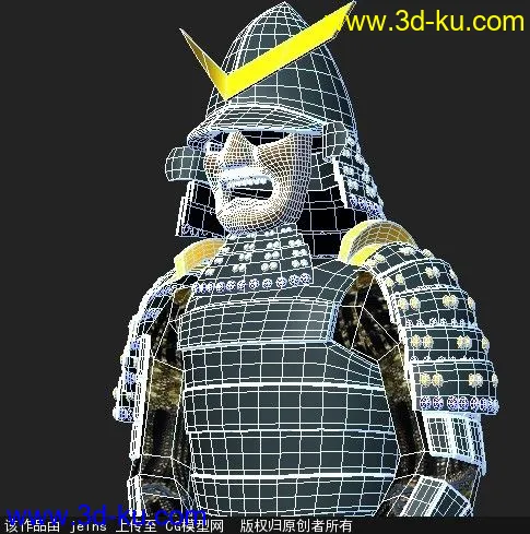武士盔甲，高模分享,模型的图片2