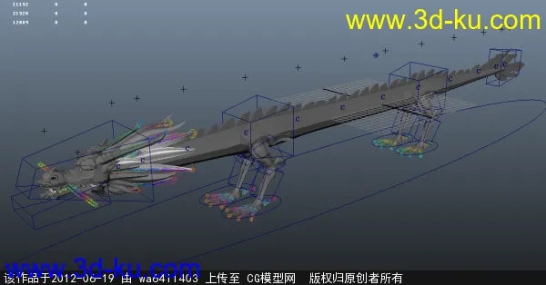中国龙5个集合和一个龙角色模型下载的图片3