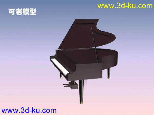 送你一台钢琴3dmax模型（三脚钢琴）的图片2