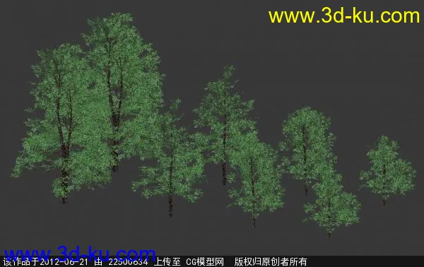 一组树木低模，有4季贴图哦，刚整理的，给需要的人模型的图片1