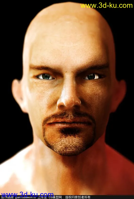 男性头部渲染，，分享下模型的图片4