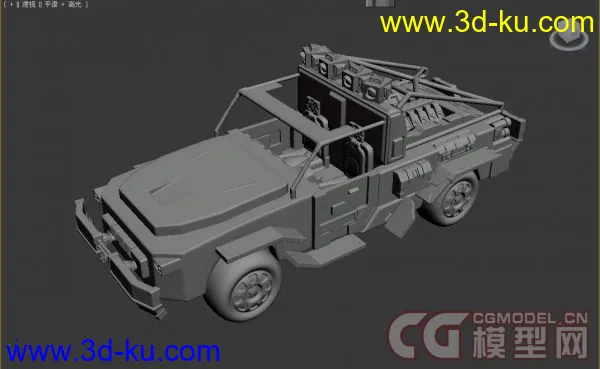 军事越野吉普车  max    下载模型的图片2