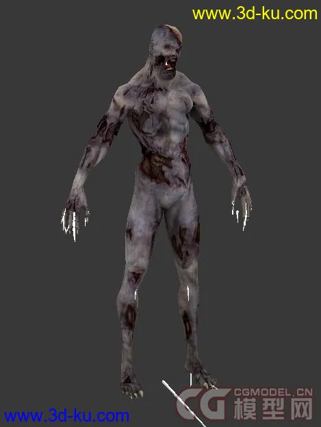 JL一个僵尸怪物带骨骼动画模型的图片1