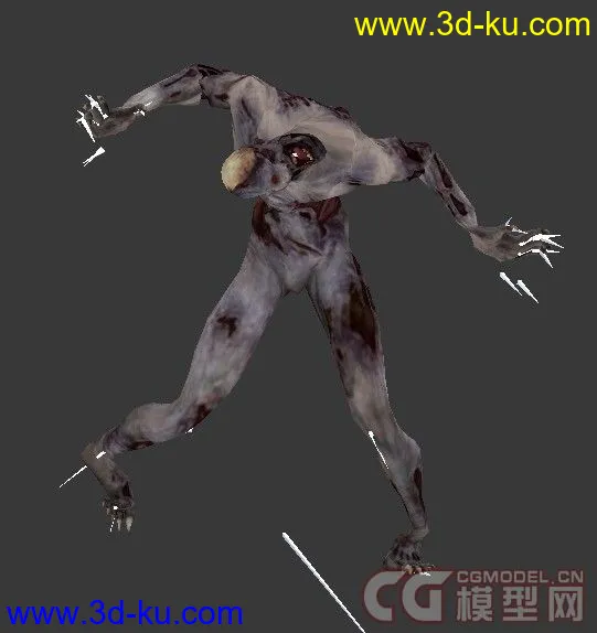 JL一个僵尸怪物带骨骼动画模型的图片2
