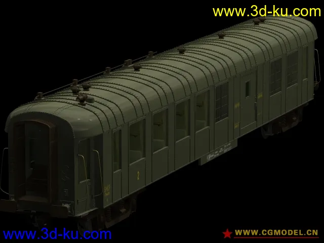 老式火车车厢2模型的图片1