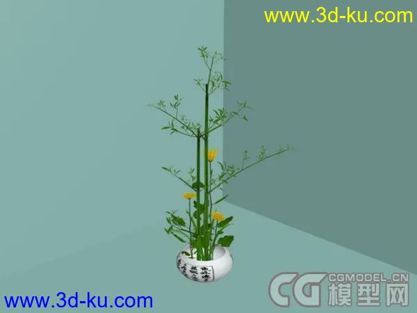 植物盆栽模型 含贴图的图片1
