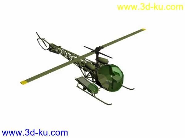 漂亮的一款直升飞机可以做动画模型的图片2